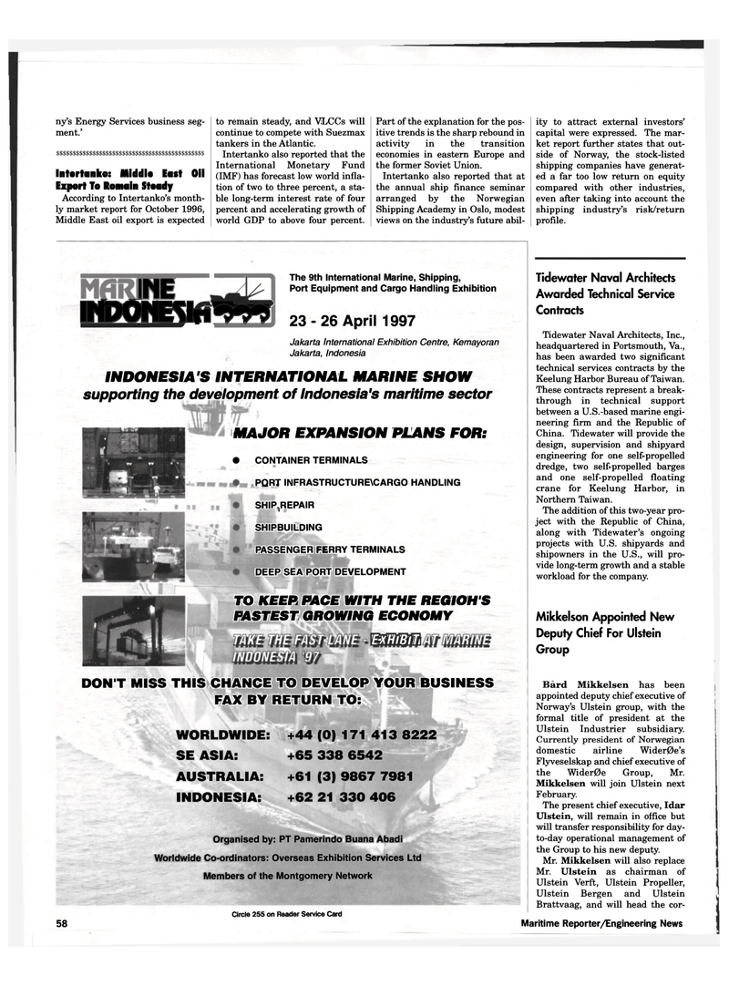Maritime Reporter Magazine, page 54,  Dec 1996