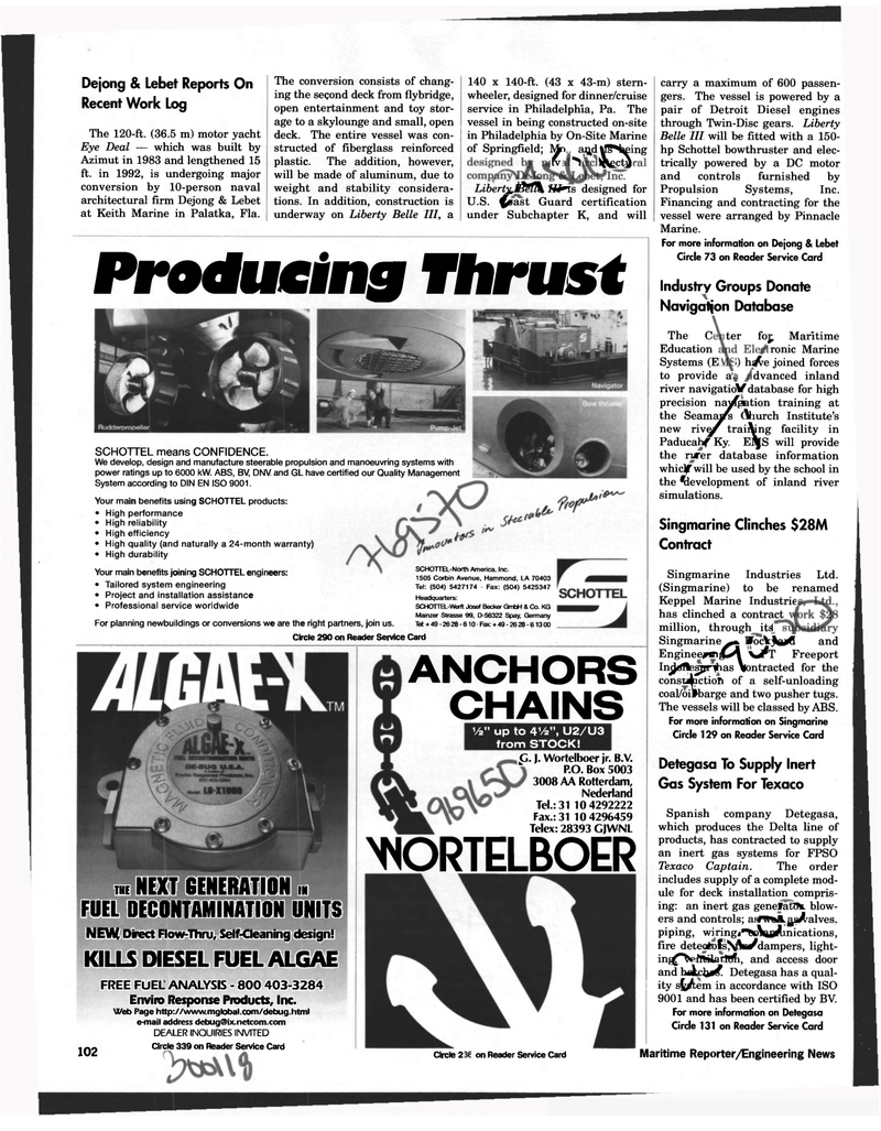 Maritime Reporter Magazine, page 102,  Feb 1997