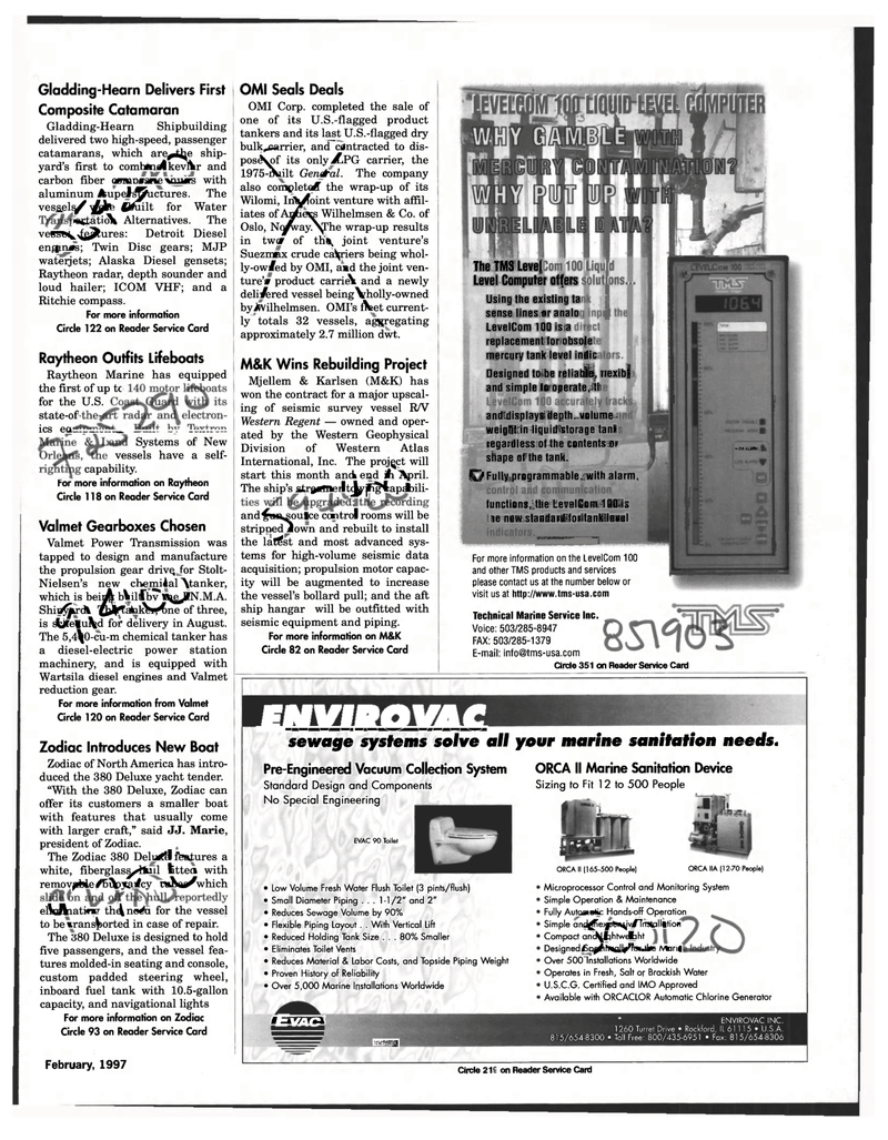 Maritime Reporter Magazine, page 113,  Feb 1997