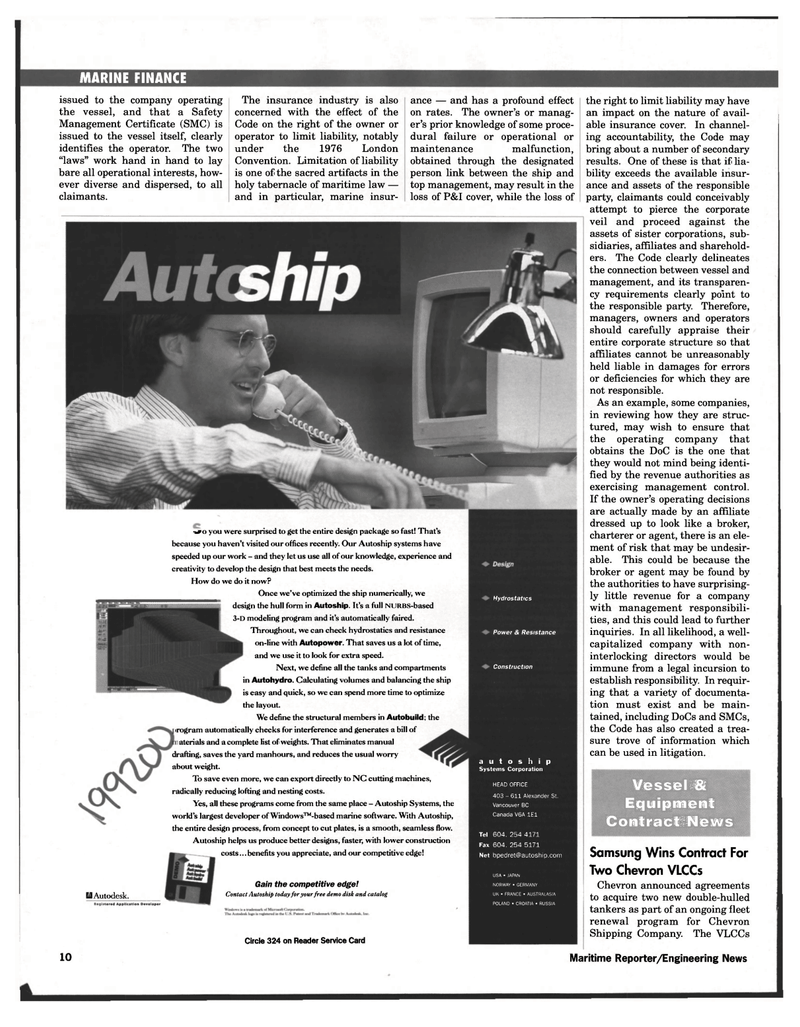 Maritime Reporter Magazine, page 10,  Feb 1997