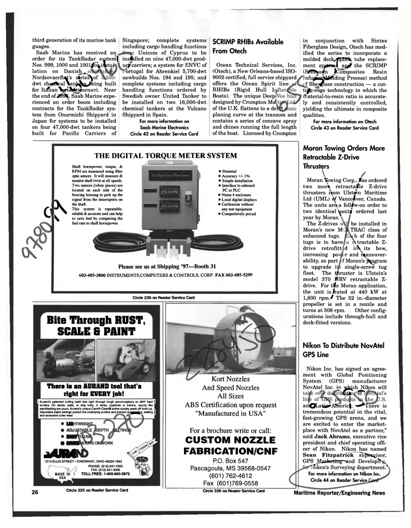 Maritime Reporter Magazine, page 26,  Feb 1997