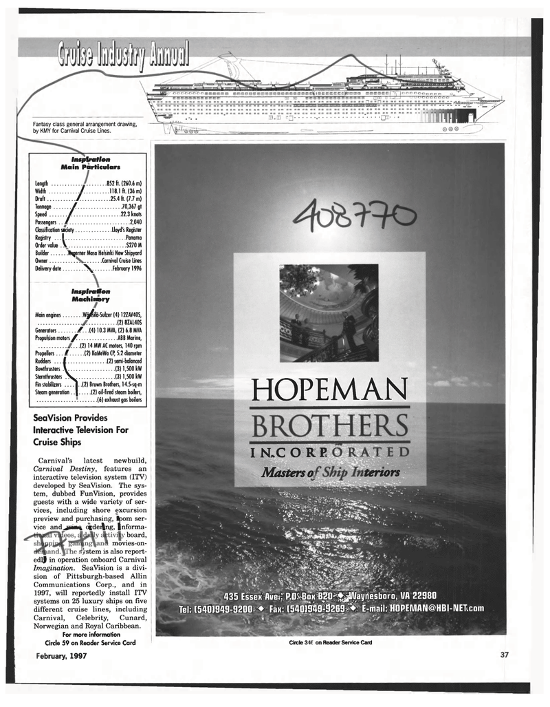 Maritime Reporter Magazine, page 37,  Feb 1997