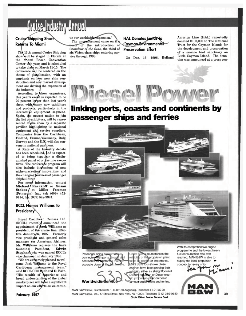 Maritime Reporter Magazine, page 39,  Feb 1997