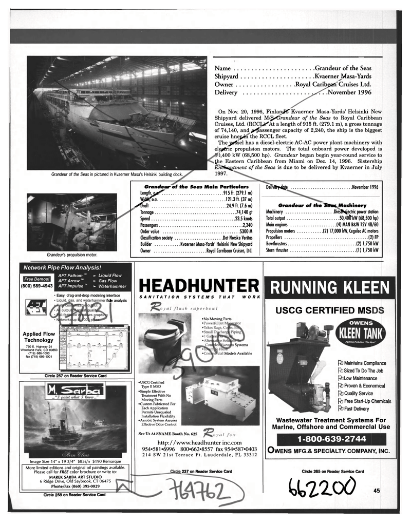 Maritime Reporter Magazine, page 45,  Feb 1997