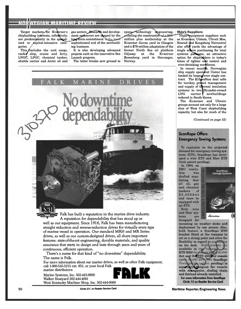 Maritime Reporter Magazine, page 50,  Feb 1997