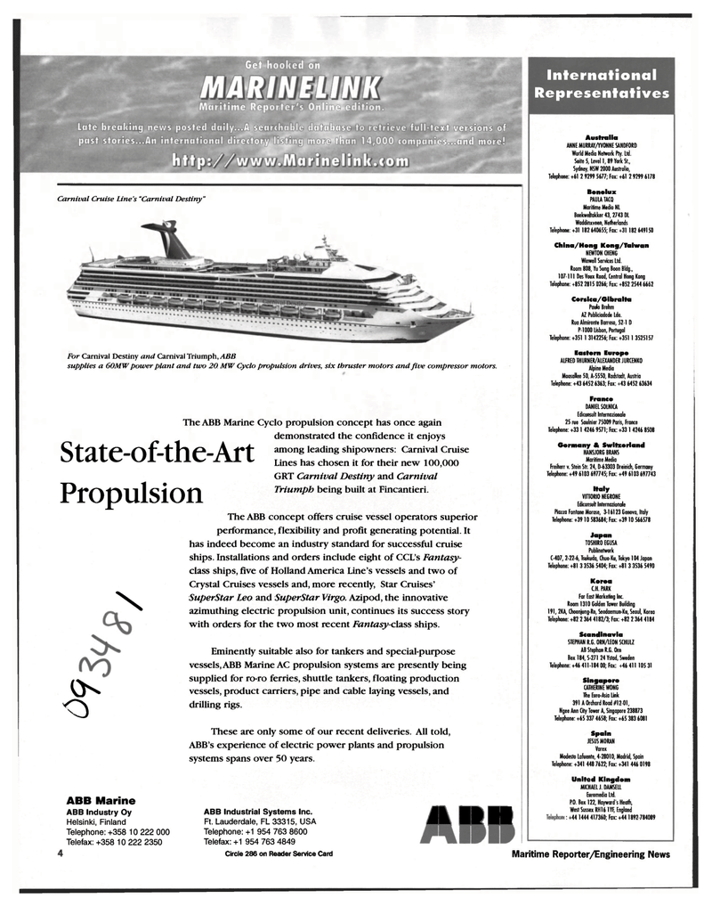 Maritime Reporter Magazine, page 4,  Feb 1997