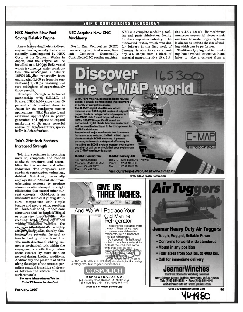 Maritime Reporter Magazine, page 59,  Feb 1997