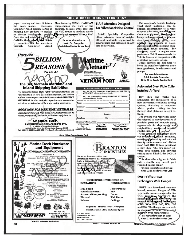 Maritime Reporter Magazine, page 60,  Feb 1997