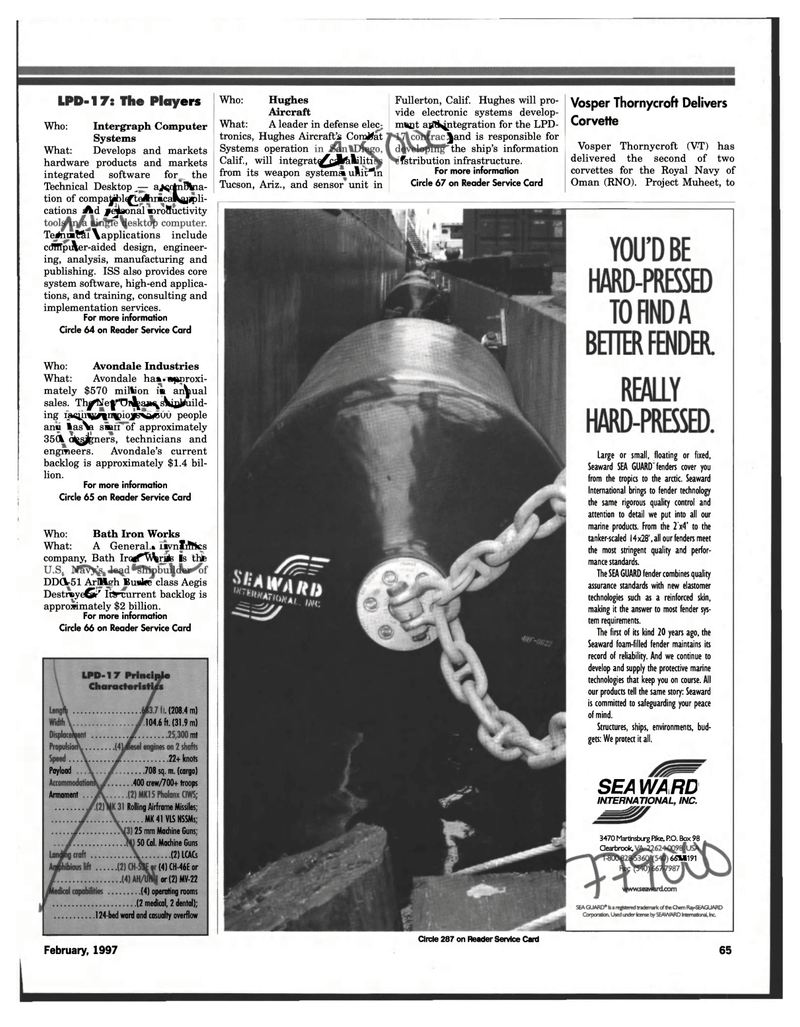 Maritime Reporter Magazine, page 65,  Feb 1997