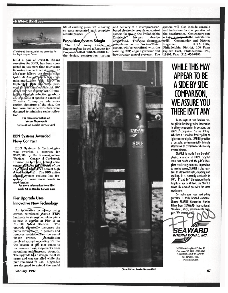 Maritime Reporter Magazine, page 67,  Feb 1997