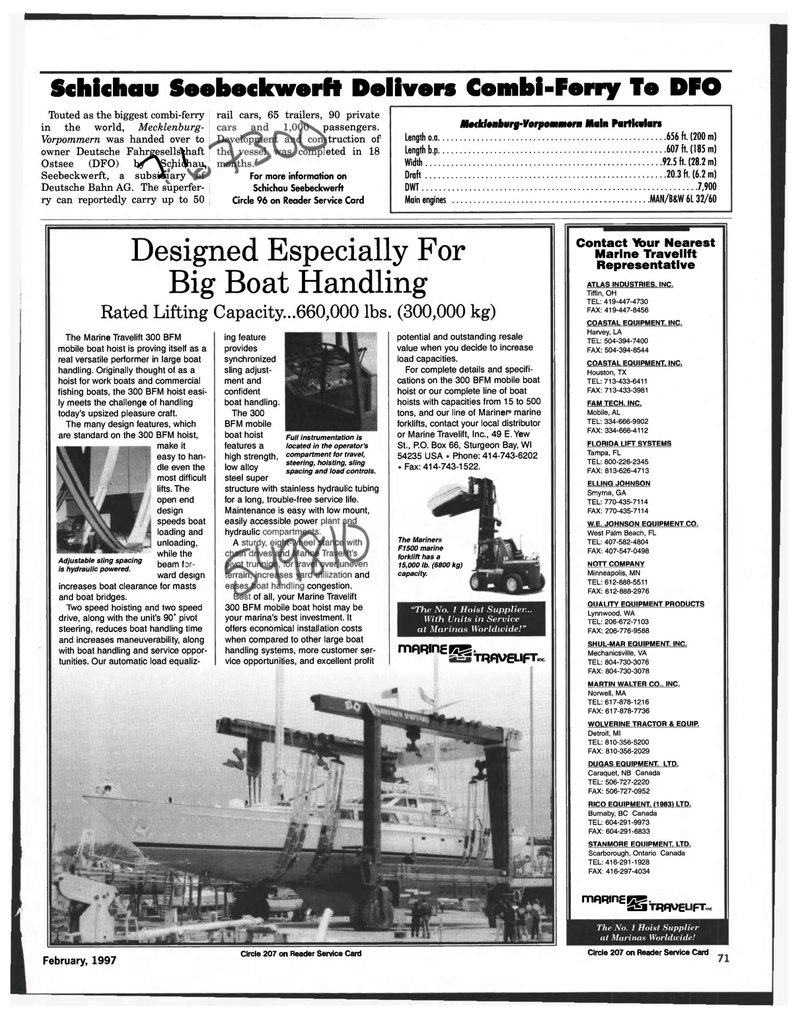 Maritime Reporter Magazine, page 71,  Feb 1997