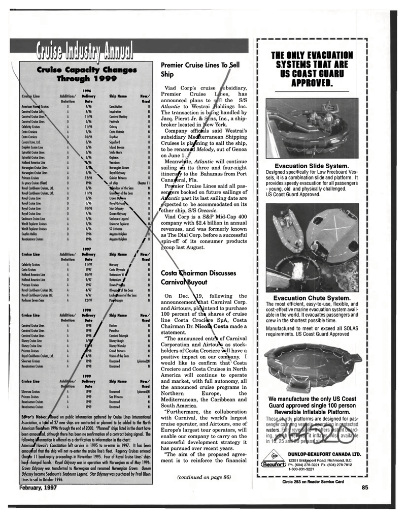 Maritime Reporter Magazine, page 85,  Feb 1997