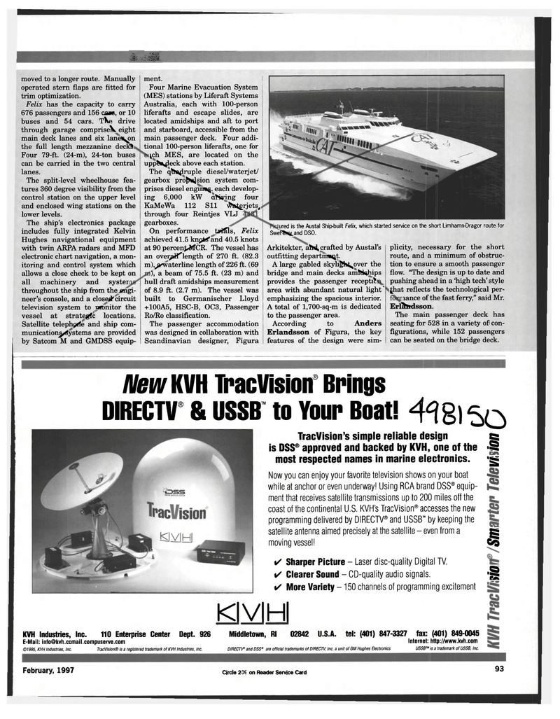 Maritime Reporter Magazine, page 93,  Feb 1997