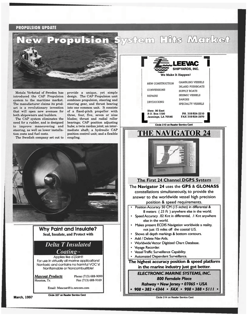 Maritime Reporter Magazine, page 55,  Mar 1997