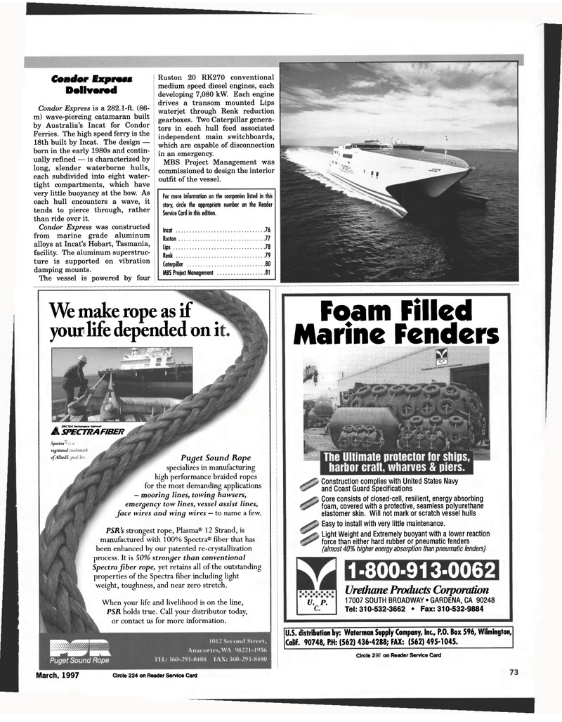 Maritime Reporter Magazine, page 65,  Mar 1997