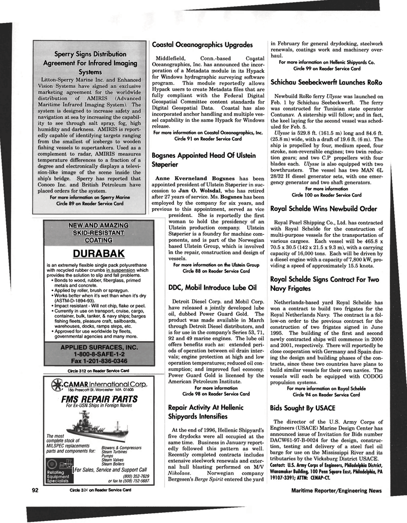 Maritime Reporter Magazine, page 84,  Mar 1997