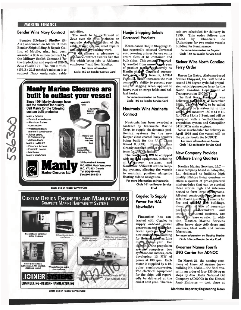 Maritime Reporter Magazine, page 108,  Apr 1997