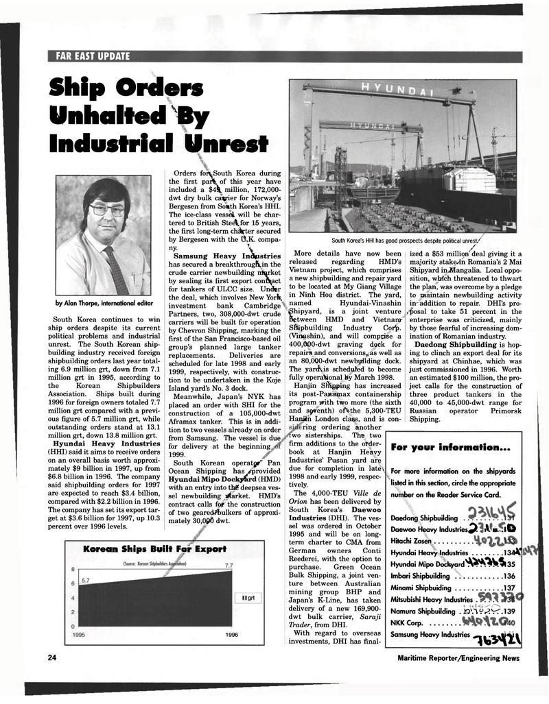 Maritime Reporter Magazine, page 24,  Apr 1997