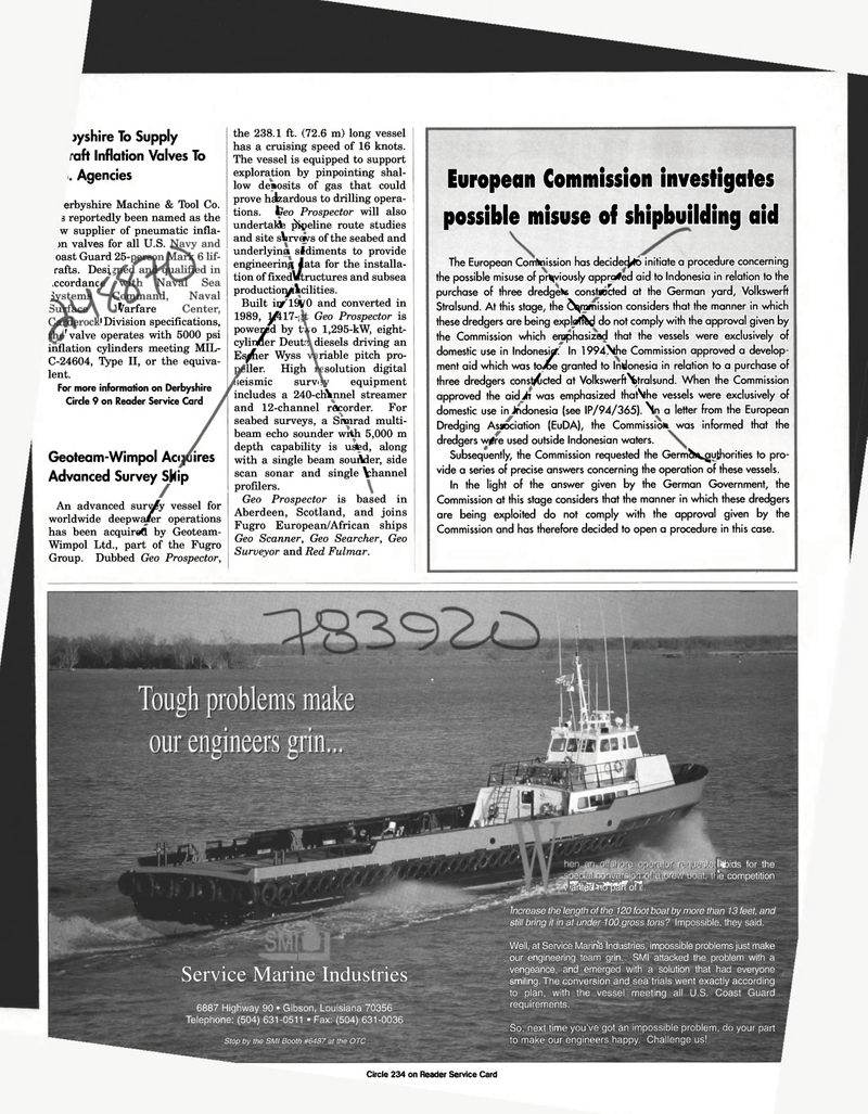 Maritime Reporter Magazine, page 59,  Apr 1997