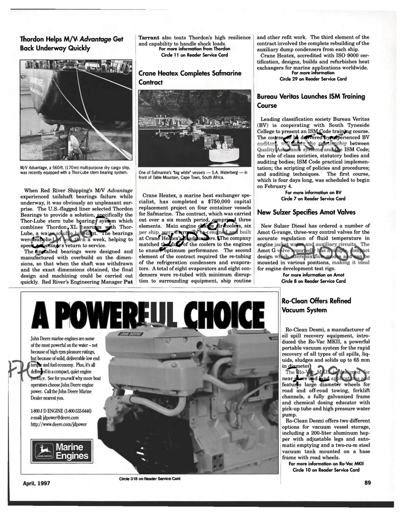 Maritime Reporter Magazine, page 89,  Apr 1997