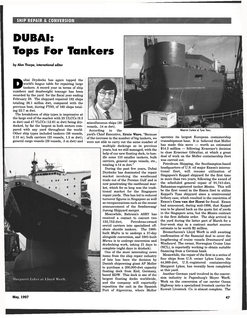Maritime Reporter Magazine, page 37,  May 1997