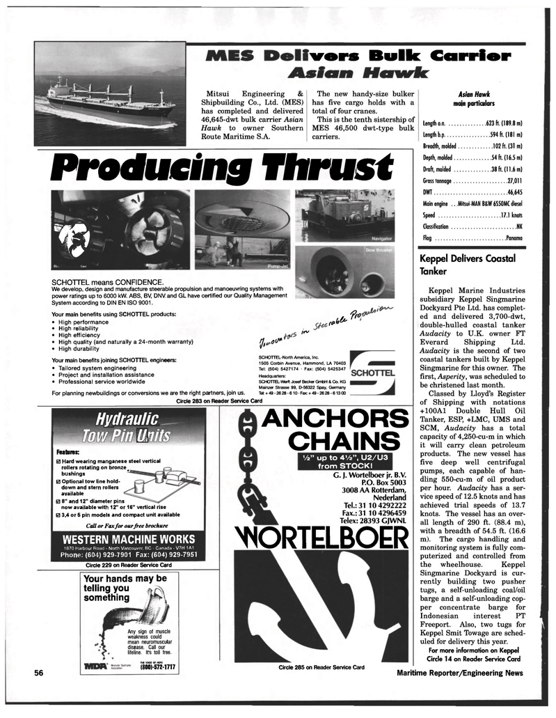 Maritime Reporter Magazine, page 46,  May 1997