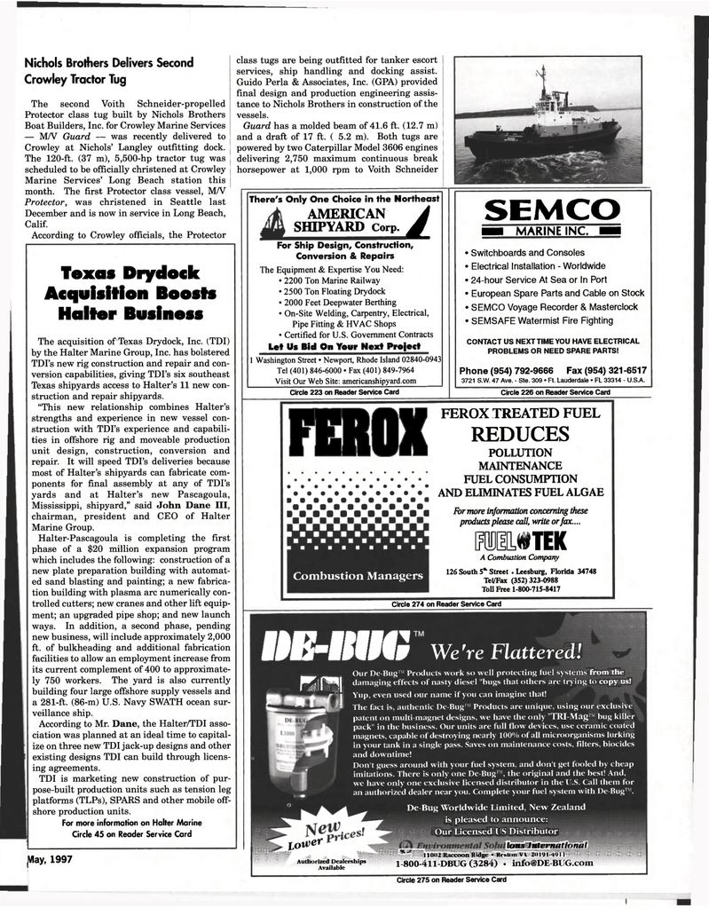 Maritime Reporter Magazine, page 71,  May 1997