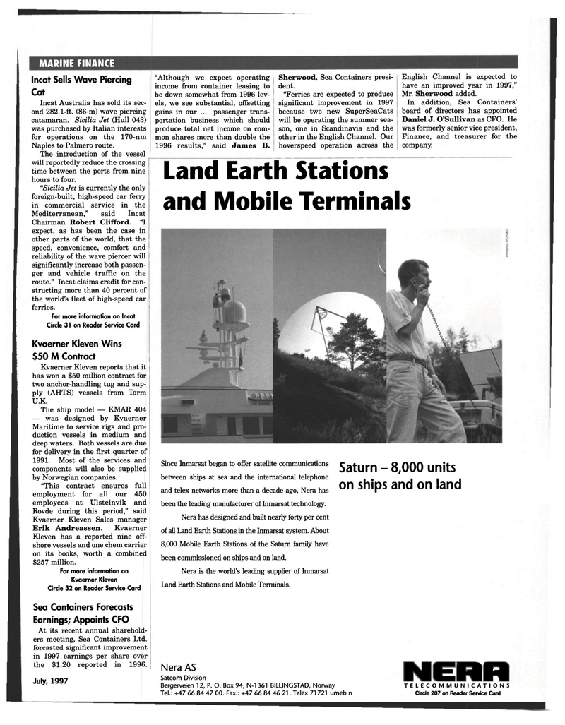 Maritime Reporter Magazine, page 15,  Jul 1997