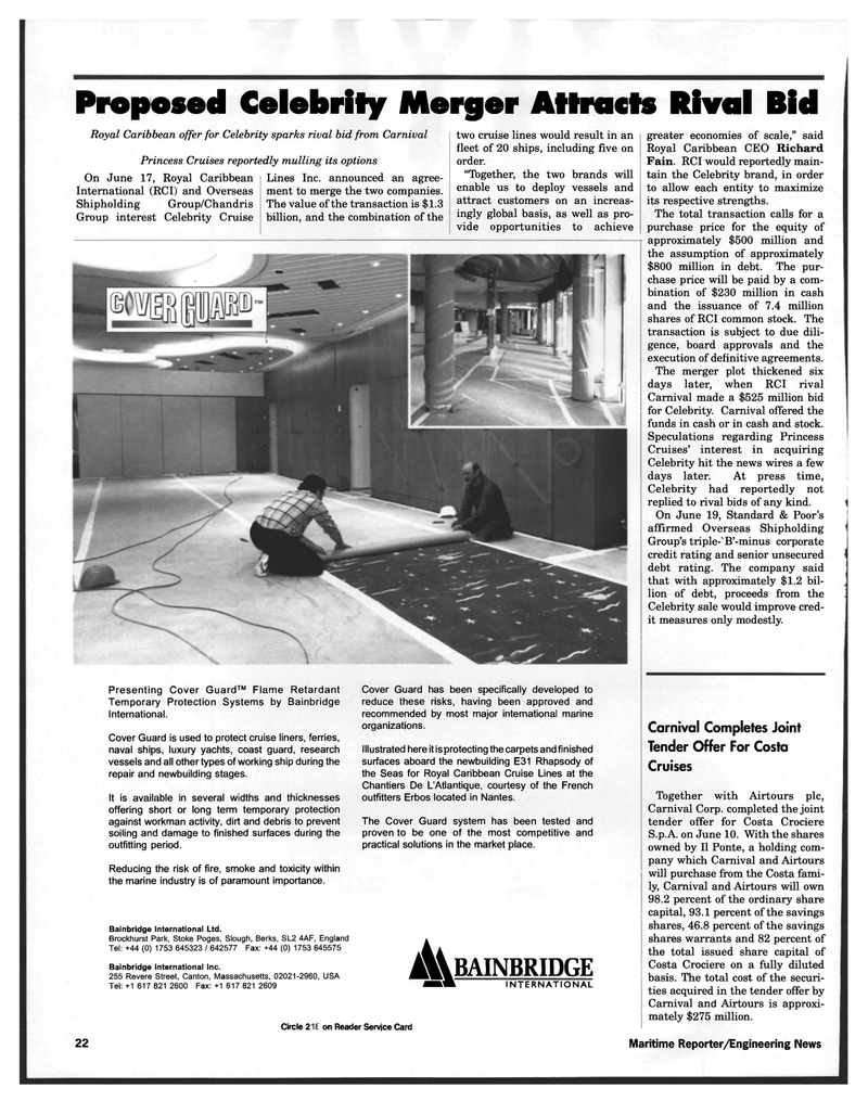 Maritime Reporter Magazine, page 22,  Jul 1997