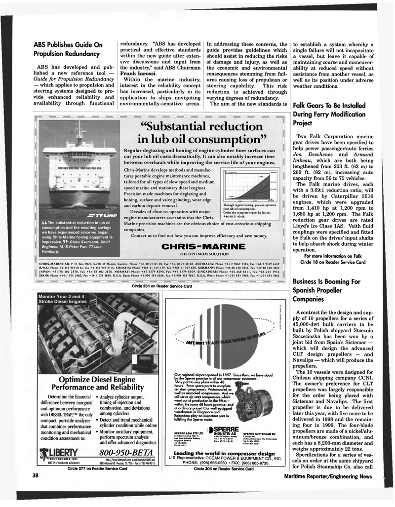 Maritime Reporter Magazine, page 38,  Jul 1997