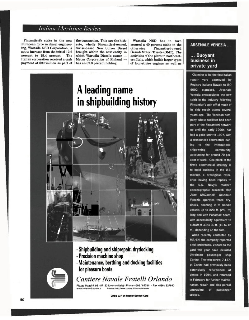 Maritime Reporter Magazine, page 50,  Jul 1997