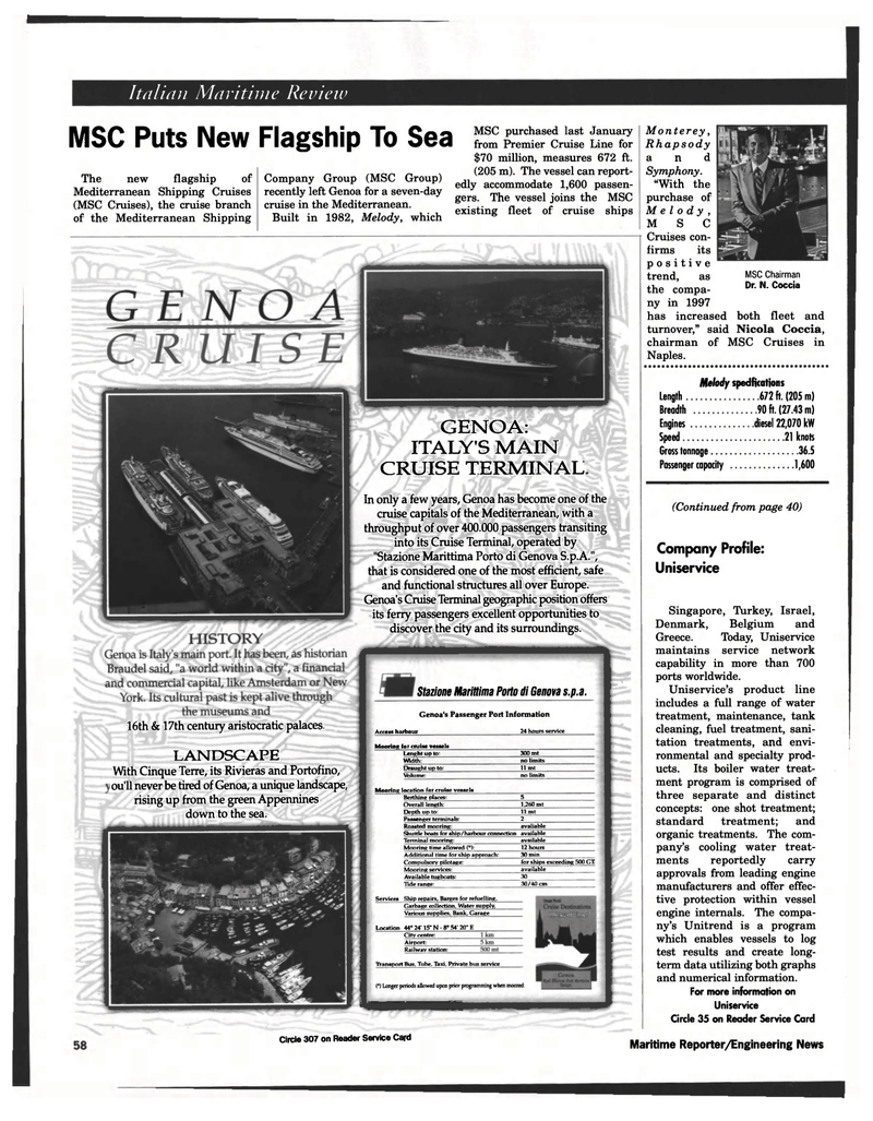 Maritime Reporter Magazine, page 58,  Jul 1997