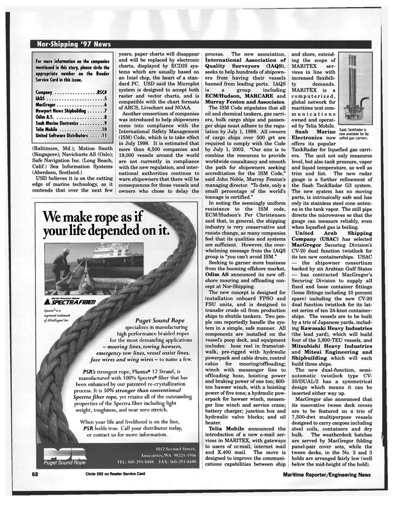 Maritime Reporter Magazine, page 68,  Jul 1997