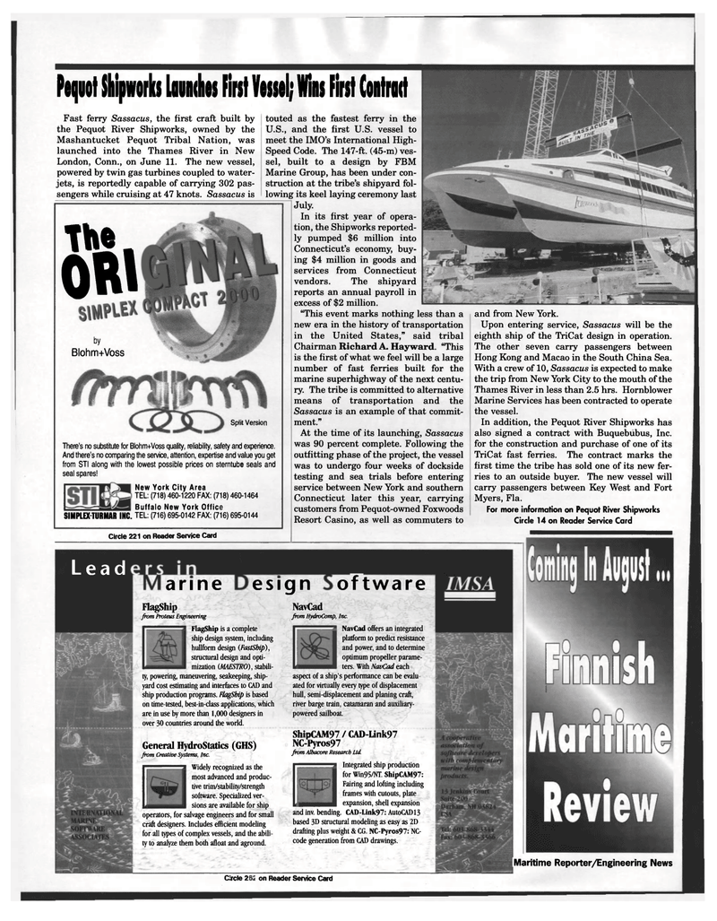 Maritime Reporter Magazine, page 80,  Jul 1997