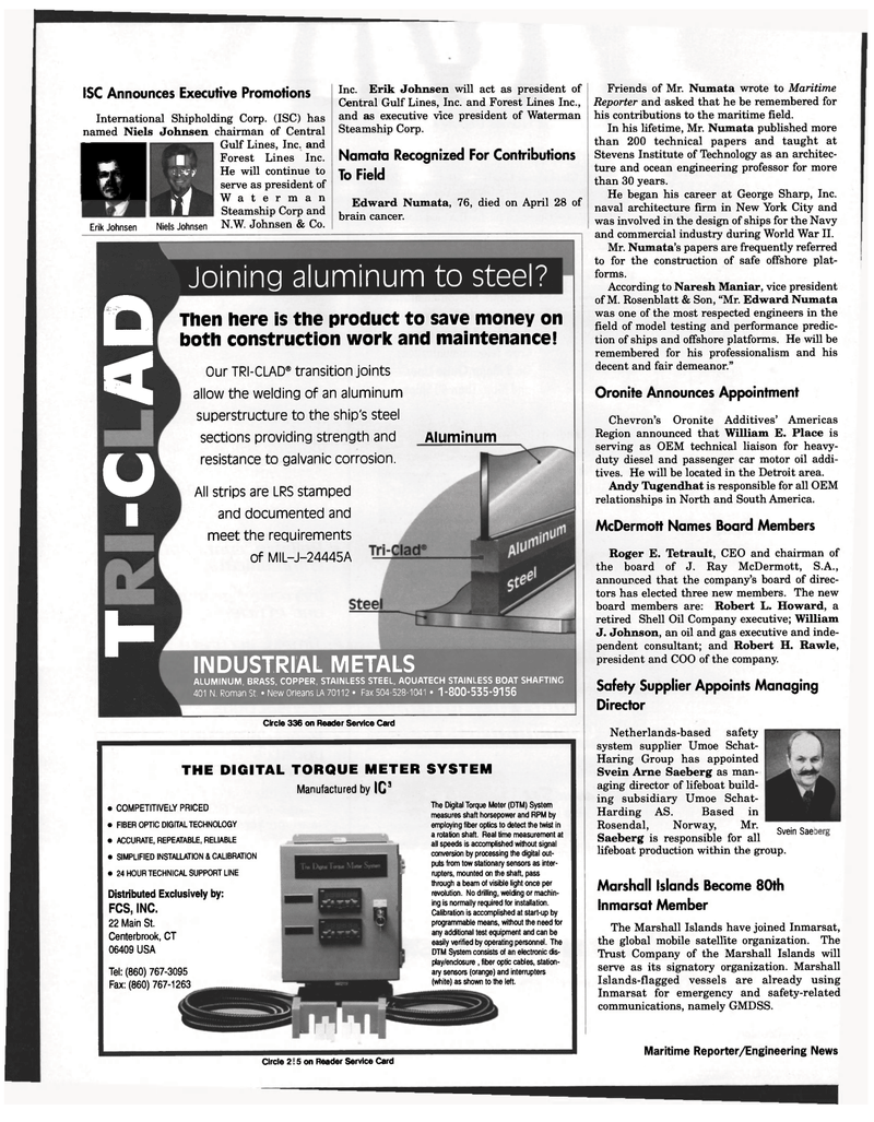 Maritime Reporter Magazine, page 90,  Jul 1997
