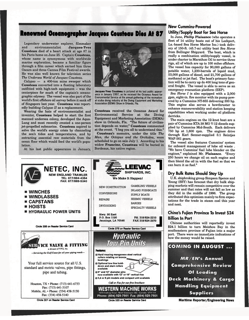 Maritime Reporter Magazine, page 96,  Jul 1997