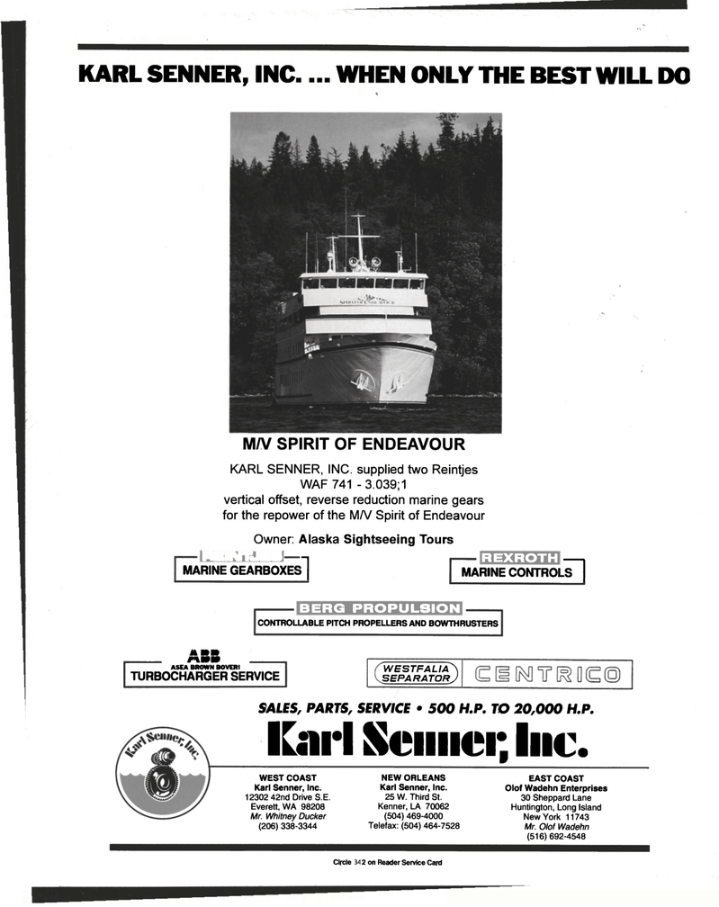 Maritime Reporter Magazine, page 4th Cover,  Aug 1997