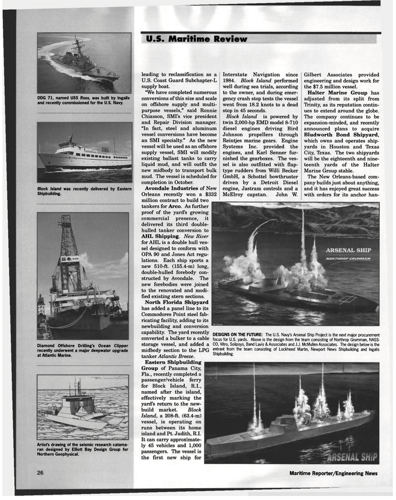 Maritime Reporter Magazine, page 26,  Aug 1997