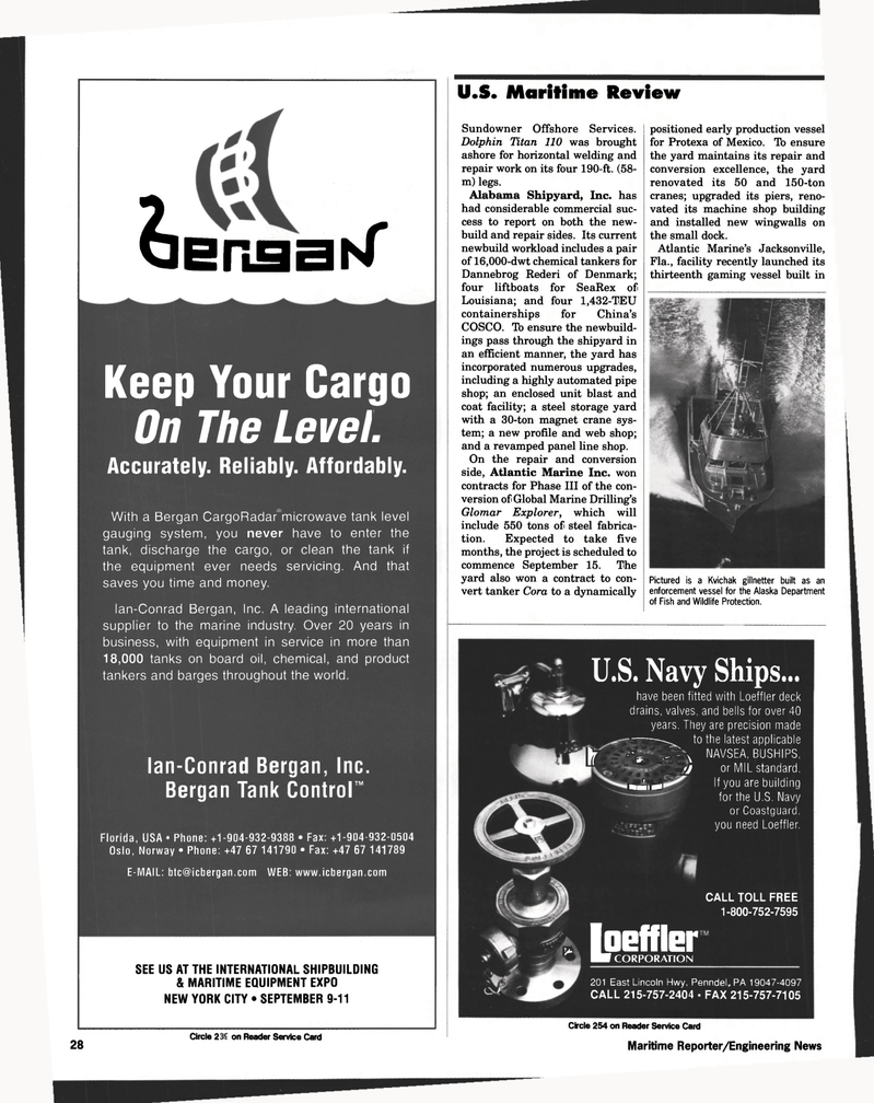 Maritime Reporter Magazine, page 28,  Aug 1997