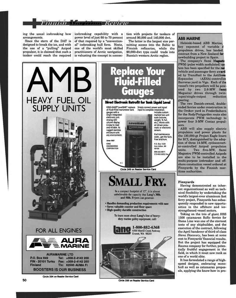 Maritime Reporter Magazine, page 50,  Aug 1997