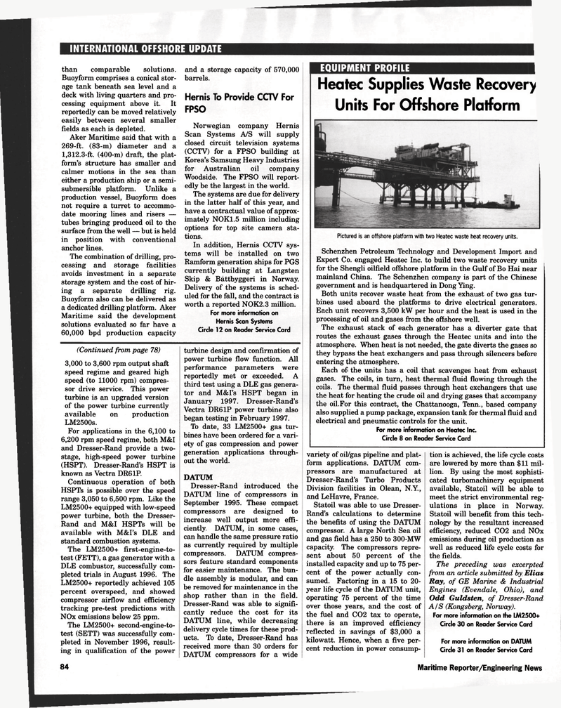Maritime Reporter Magazine, page 84,  Aug 1997