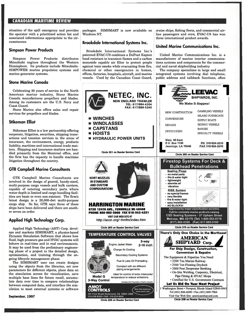 Maritime Reporter Magazine, page 107,  Sep 1997
