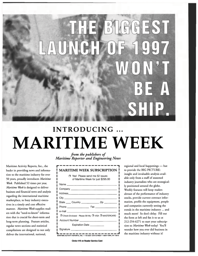 Maritime Reporter Magazine, page 3rd Cover,  Sep 1997