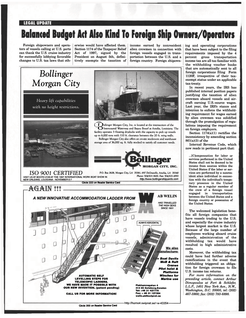 Maritime Reporter Magazine, page 22,  Sep 1997