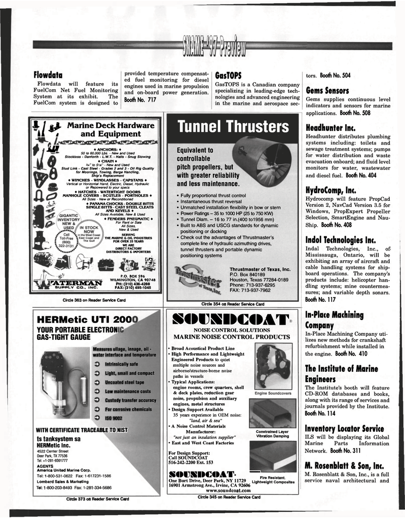 Maritime Reporter Magazine, page 52,  Sep 1997