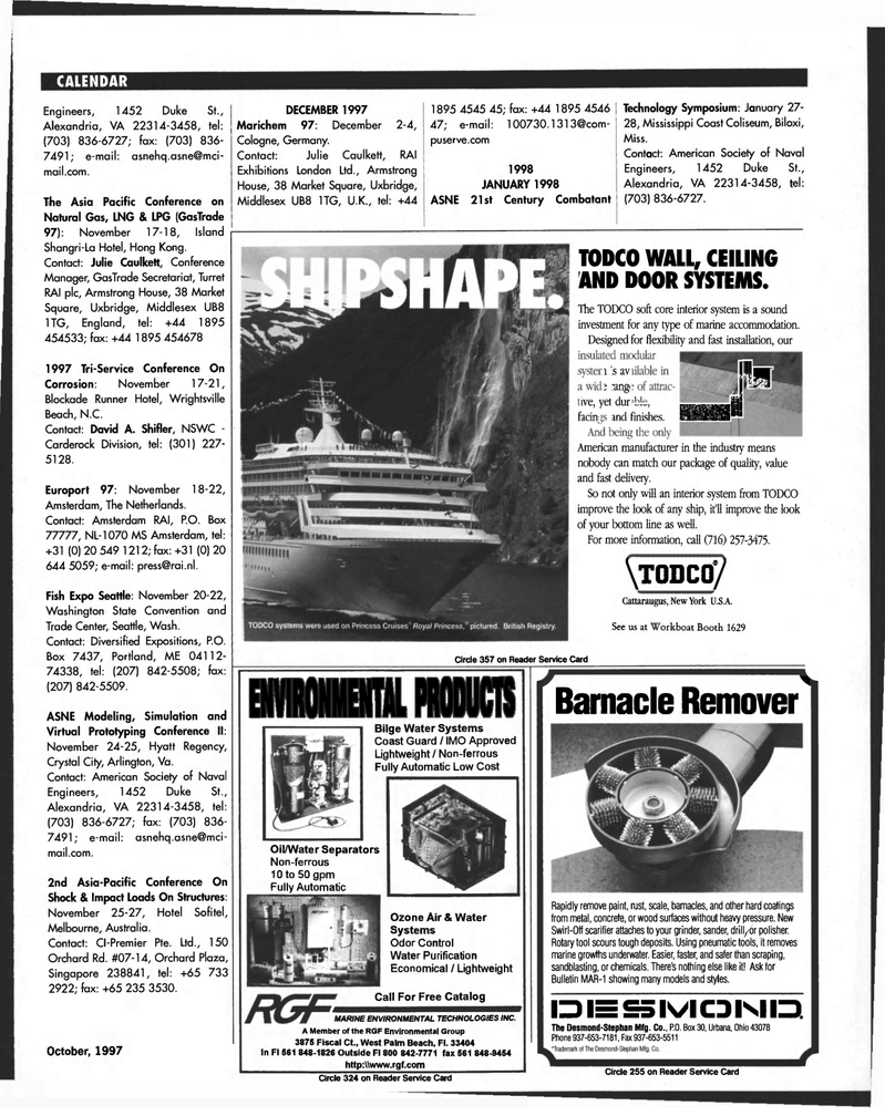 Maritime Reporter Magazine, page 115,  Oct 1997