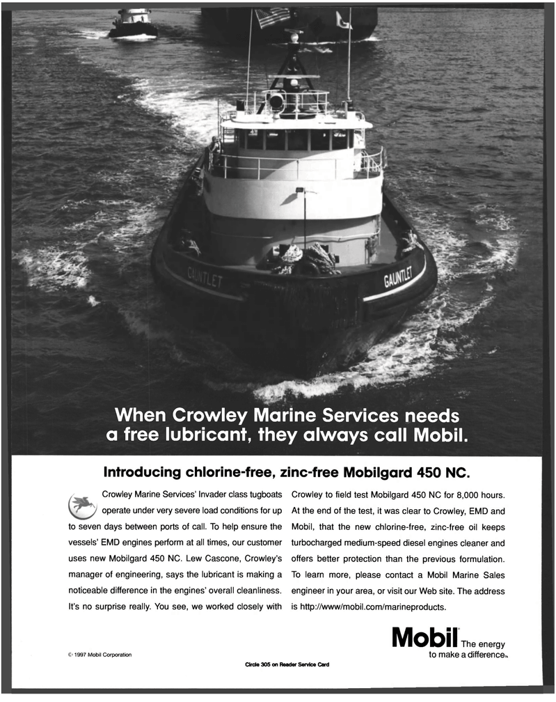 Maritime Reporter Magazine, page 2nd Cover,  Oct 1997