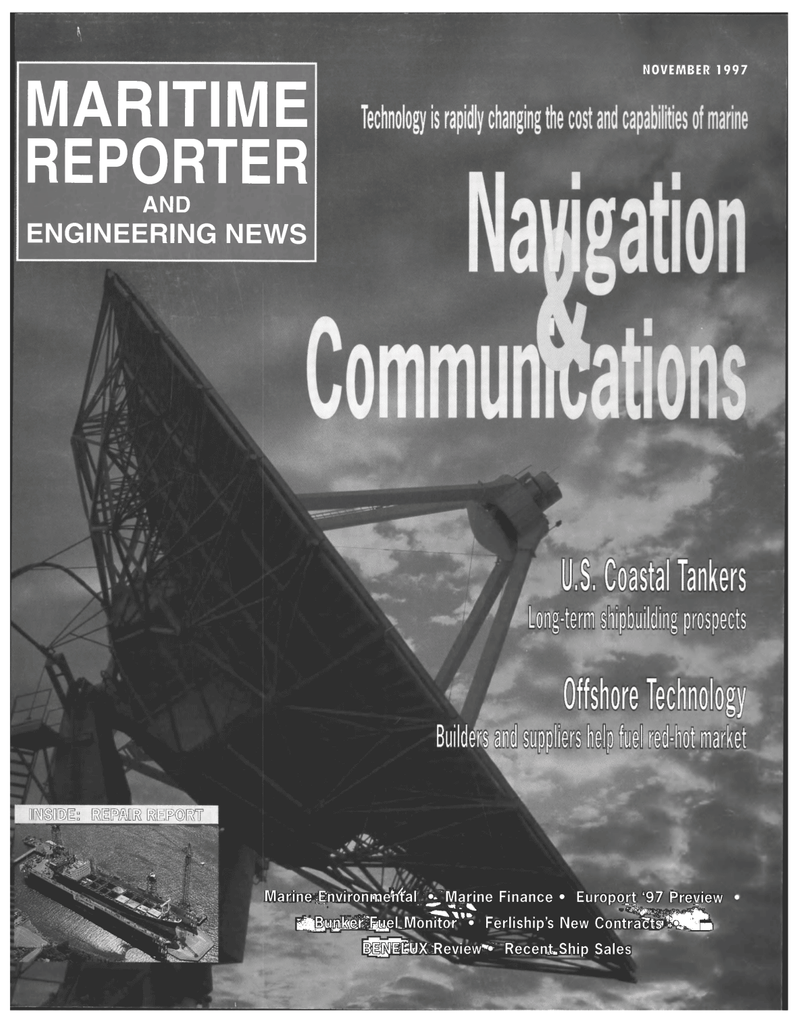 Maritime Reporter Magazine Cover Nov 1997 - 