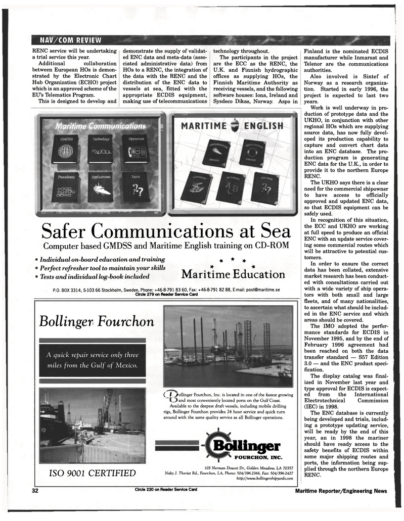 Maritime Reporter Magazine, page 34,  Nov 1997