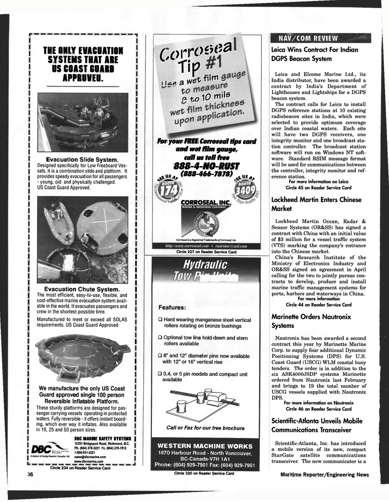 Maritime Reporter Magazine, page 38,  Nov 1997
